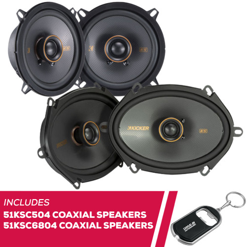 Kicker 4 Ohms 51KSC504 5.25" Coaxial Speakers & 51KSC6804 6x8" Coaxial Speakers Kicker 4 Ohms 51KSC504 5.25" Coaxial Speakers & 51KSC6804 6x8" Coaxial Speakers