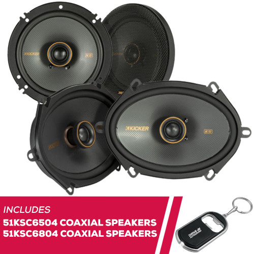 Kicker 4 Ohms 51KSC6504 6.5" Coaxial Speakers & 51KSC6804 6x8" Coaxial Speakers Kicker 4 Ohms 51KSC6504 6.5" Coaxial Speakers & 51KSC6804 6x8" Coaxial Speakers