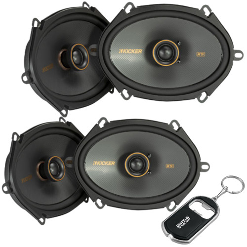 Kicker KS-Series 2-Pack 51KSC6804 6x8" Coaxial Speakers w/ High Power Handling