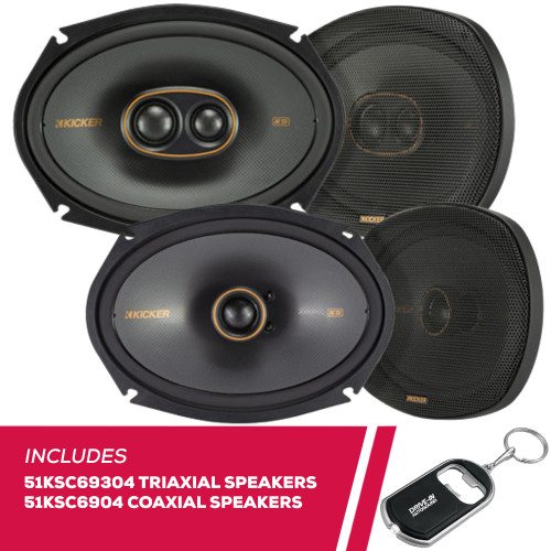 Kicker 51KSC69304 6x9" Triaxial Speakers and 51KSC6904 6x9" Coaxial Speakers Kicker 51KSC69304 6x9" Triaxial Speakers and 51KSC6904 6x9" Coaxial Speakers