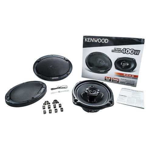 Refurbished Kenwood KFC-6966R 6"x9" Road Series 3-Way 4-Ohm Impedance Coaxial Car Speakers