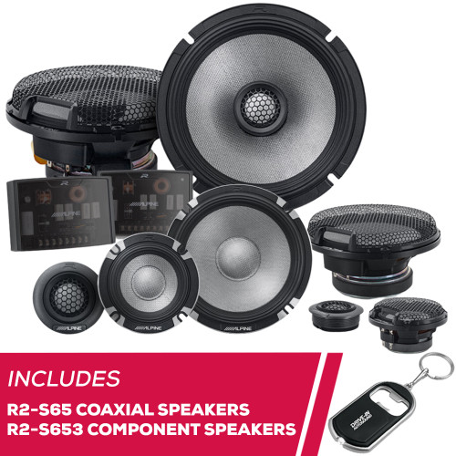 Alpine R-Series R2-S65 6.5" Coaxial Speakers & R2-S653 6.5" Component Speakers