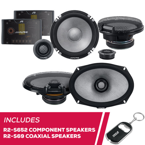 Alpine R-Series R2-S652 6.5" Component Speakers, R2-S69 6"x9" Coaxial Speakers Alpine R-Series R2-S652 6.5" Component Speakers, R2-S69 6"x9" Coaxial Speakers