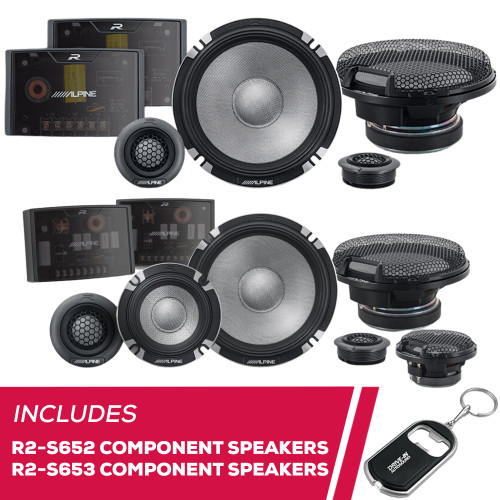 Alpine R-Series R2-S652, R2-S653 6.5" 2-Way & 3-Way Component Pro Speakers