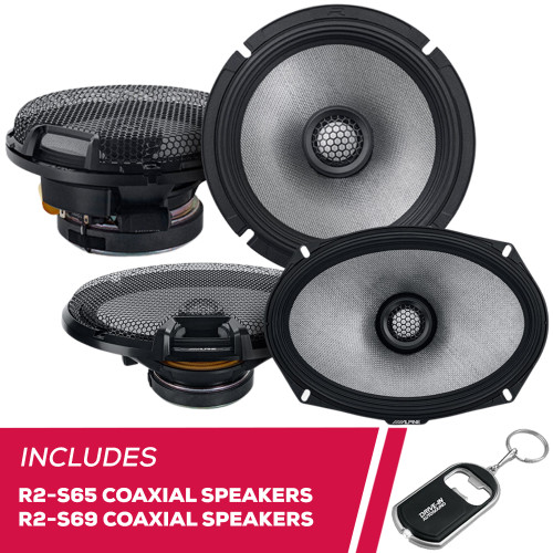 Alpine R-Series R2-S65 6.5" Coaxial Speakers and R2-S69 6x9” Coaxial Speakers Alpine R-Series R2-S65 6.5" Coaxial Speakers and R2-S69 6x9” Coaxial Speakers