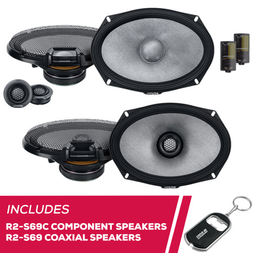 Alpine R-Series R2-S69C 6"x9" Component Speakers & R2-S69 6"x9" Coaxial Speakers Alpine R-Series R2-S69C 6"x9" Component Speakers & R2-S69 6"x9" Coaxial Speakers
