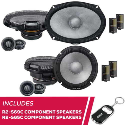 Alpine R-Series R2-S69C 6x9" Component Speakers, R2-S65C 6.5" Component Speakers Alpine R-Series R2-S69C 6x9" Component Speakers, R2-S65C 6.5" Component Speakers