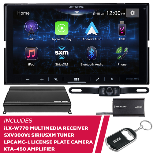 Alpine ILX-W770 6.75" w/ SiriusXM Tuner, License Plate Camera & Amplifier Alpine ILX-W770 6.75" w/ SiriusXM Tuner, License Plate Camera & Amplifier