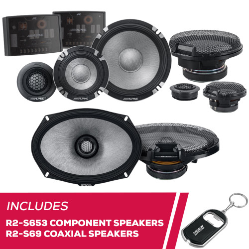Alpine R-Series R2-S653 6.5" Component Speakers & R2-S69 6"x9" Coaxial Speakers