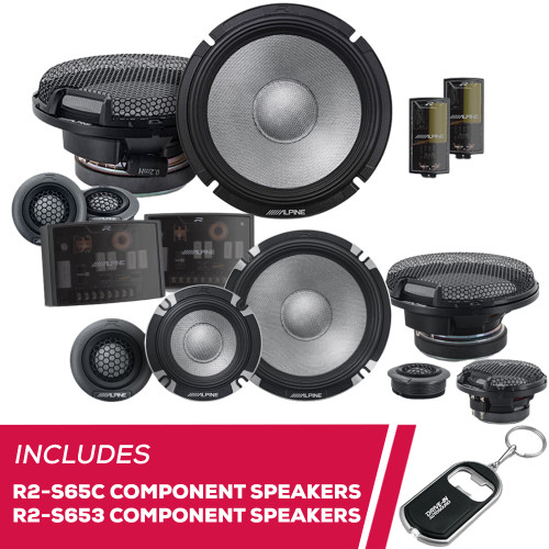 Alpine R2-S65C, R2-S653 Next-Generation R-Series 6.5" Component Speakers System