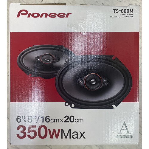 OPEN BOX Pioneer TS-800M 6.8 Inch 4 Way 350 Watts Max Power Coaxial Car Speaker System