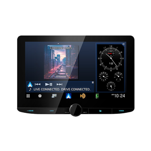 Kenwood DMX1038S 10.1" 1-DIN Multimedia Receiver with CMOS-130 Rearview Camera
