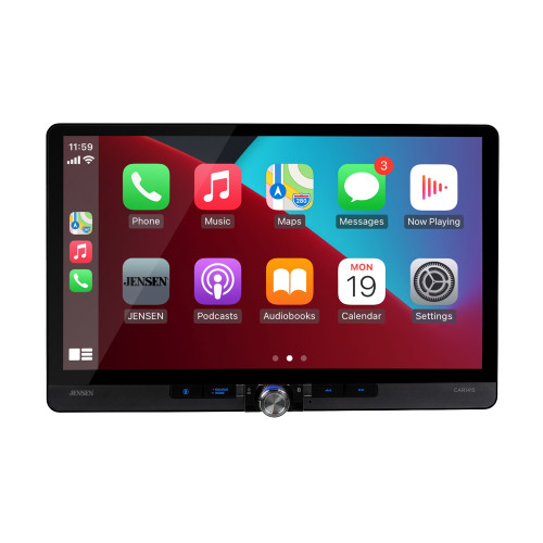 Jensen CAR1415 14" 1-DIN/2-DIN Multimedia Receiver with CarPlay and Android Auto