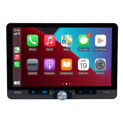 Jensen CAR1215 12" 1-DIN/2-DIN Multimedia Receiver with CarPlay and Android Auto Jensen CAR1215 12" 1-DIN/2-DIN Multimedia Receiver with CarPlay and Android Auto