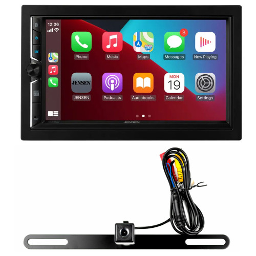 Jensen CAR723W-M 7" 2-DIN Multimedia Receiver w/ Wireless CarPlay & Android Auto