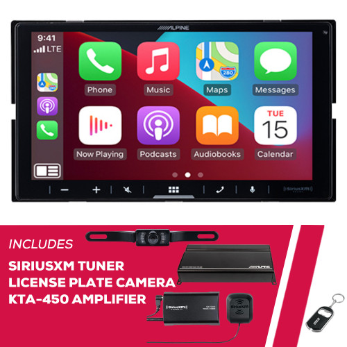 Alpine iLX-W670-M 6.75" Receiver w/ SiriusXM Tuner, License Plate Camera and Amp