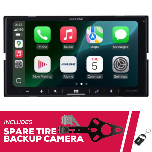 Alpine iLX-W770-M 6.75" Receiver w/ HCE-RCAM-WRA Spare Tire Rear View Camera