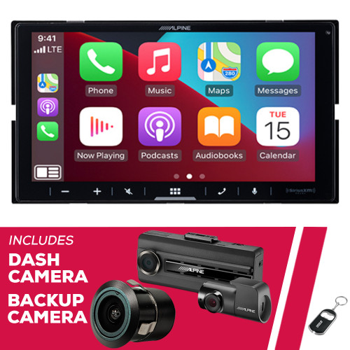 Alpine iLX-W670-M 6.75" 2-DIN Multimedia Receiver w/ Bullet Camera & Dash Camera