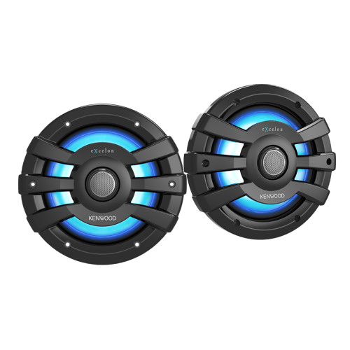 Kenwood eXcelon XM77BL 7.7" 100W RMS 4 Ohm IPX6 2-Way Coaxial Speakers (Black)