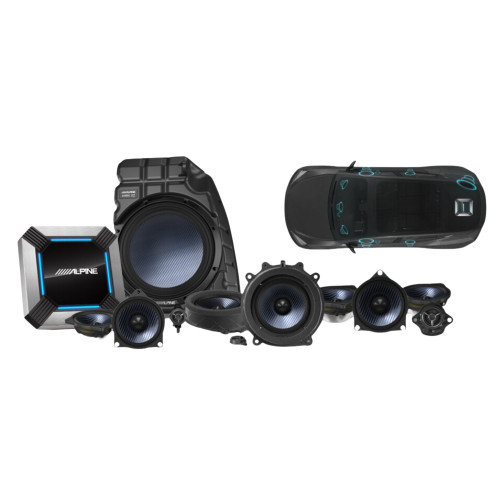 Alpine PSS-TSLA-213 11-Speaker Sound System with DVR-C320R Dashboard Camera