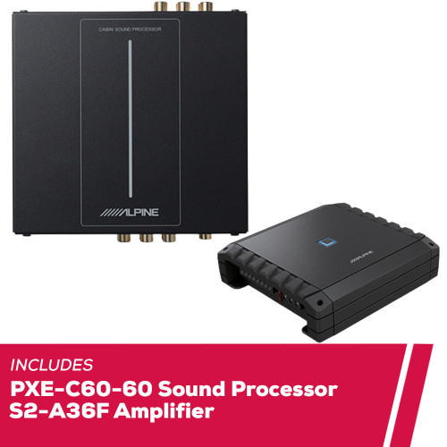 Alpine PXE-C60-60 6-Channel Sound Processor with S2-A36F 4-Channel Amplifier
