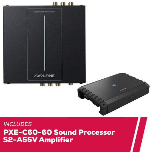 Alpine PXE-C60-60 6-Channel Sound Processor with S2-A55V 5-Channel Amplifier