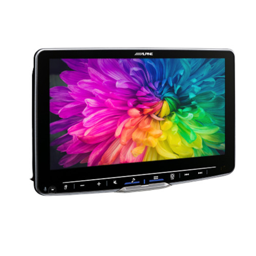 Alpine ILX-F509 9"" Multimedia Receiver with PWE-S8 8" Compact Powered Subwoofer