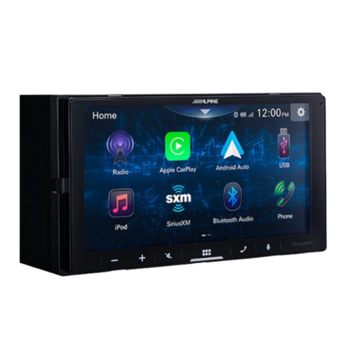 Alpine ILX-W770-M 7"" Multimedia Receiver w/ PWE-S8 8"" Compact Powered Subwoofer