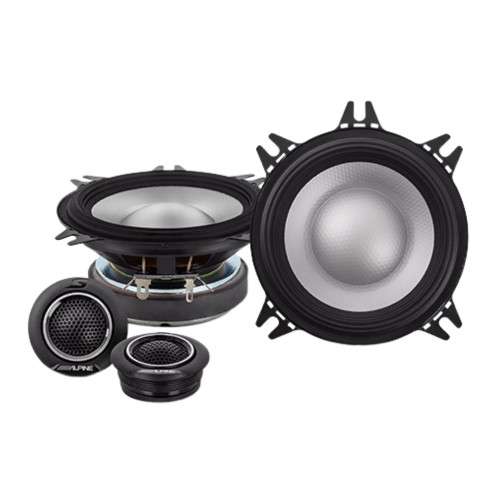 Alpine S2-A36F 4-Channel Amplifier w/ 2-Pack S2-S40C 4" Component Speakers