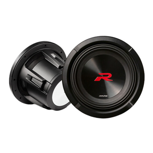 Alpine R2-A150M Mono Amplifie with 2-Pack R2-W8D4 8" Component Subwoofer