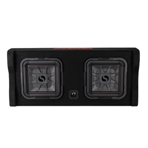 Open Box Kicker 49DL7TDF122 Dual Down-Firing 12" L7T 2Ω 1200W RMS Sub Enclosure