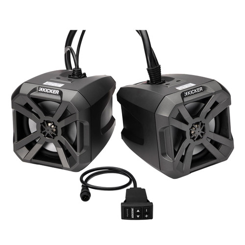Open Box Kicker 48BTCAN65 Two-Way 6.5" PowerCan Speakers with Bluetooth and LED lighting