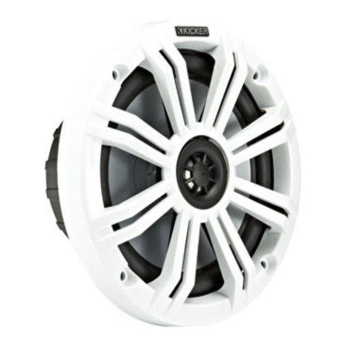 Open Box Kicker 45KM654 6-1/2" Marine Speakers 4 ohm with Charcoal and White Grilles