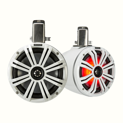 Open Box Kicker 45KMTC8W 8" 300W Peak Power LED Lighting Coaxial Tower Speakers