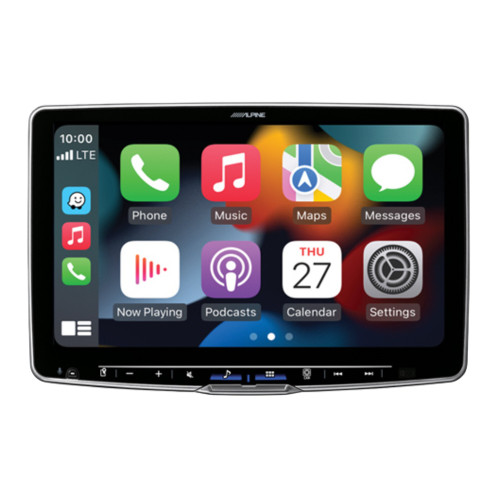 Alpine ILX-F511 11" 1-DIN Multimedia Receiver with PWE-S8 8" Powered Subwoofer
