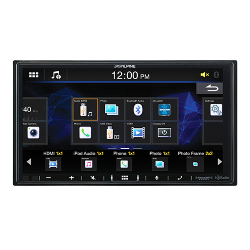 Alpine ILX-407 7" 2-DIN Multimedia Receiver with S2-S40C 4" Component Speakers