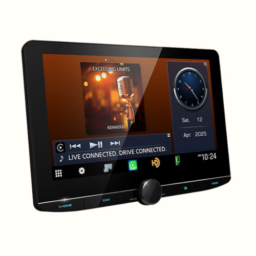 Kenwood DMX1058XR 10.1" 1-DIN Multimedia Receiver and CMOS-130 Rear View Camera