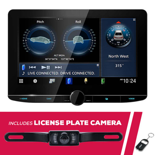 Kenwood DMX1058XR 10.1" 1-DIN Multimedia Receiver with License Plate Camera