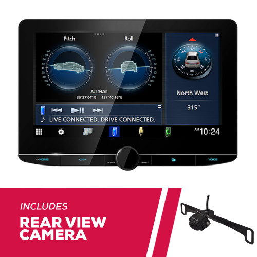 Kenwood DMX1058XR 10.1" Multimedia Receiver with CMOS-740HDLP Rear View Camera