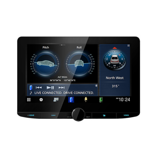Kenwood DMX1038S 10.1" 1-DIN Multimedia Receiver w/ CMOS-230LP Rear View Camera