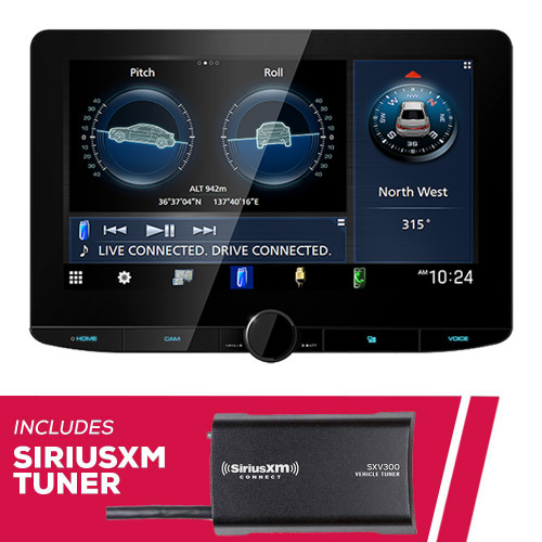 Kenwood DMX1038S 10.1" Double-DIN Multimedia Receiver w/ SXV300V1 SiriusXM Tuner