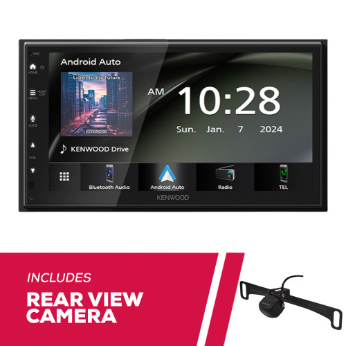 "Kenwood DMX40S 6.8"" Multimedia Receiver w/ CMOS-230LP1 Universal Backup Camera"