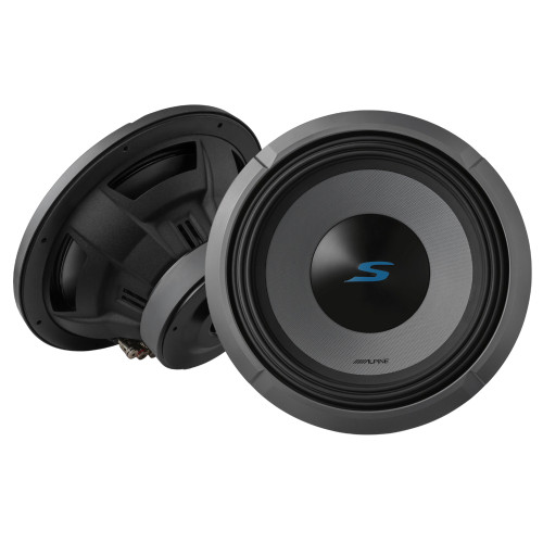 New, Open Box Alpine S-Series S2-W12D4 12" Subwoofer with 4-Ohm Voice Coils & 1800W Peak Power