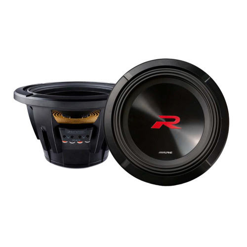 New, Open Box Alpine R-Series R2-W12D4 12 Inch Dual 4-Ohm Voice Coils Subwoofer with 750W RMS