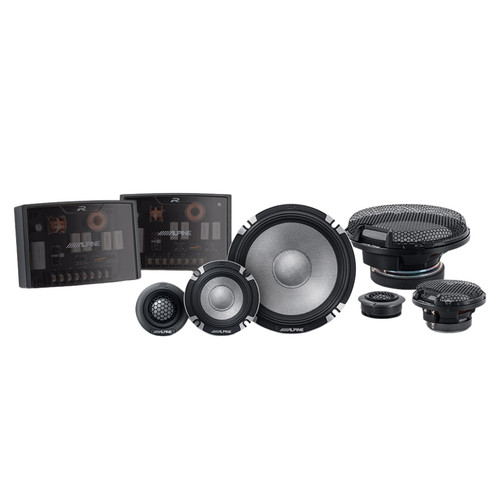New, Open Box Alpine R-Series R2-S653 6.5" 3-Way Component Speakers with 300 Watt Peak Power