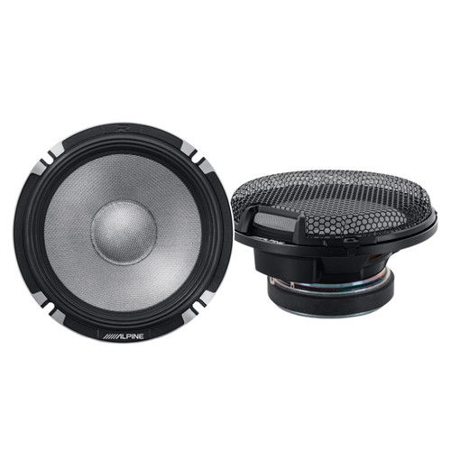 New, Open Box Alpine R-Series R2-S653 6.5" 3-Way Component Speakers with 300 Watt Peak Power
