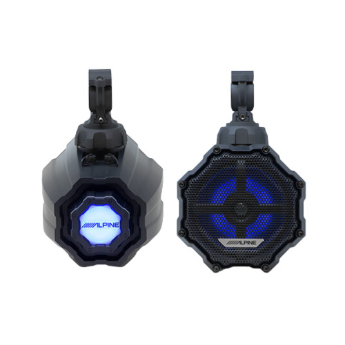 New, Open Box Alpine SPV-65RGB-CAN 6.5" Weather-Resistant Cage-Mounted RGB LED Speaker Pods