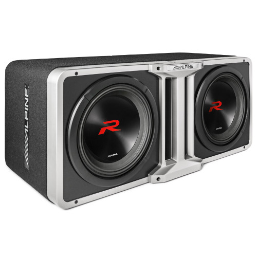 New, Open Box Alpine S-Series R2-SB12V Pre-Loaded 12" Ported Subwoofer Enclosure w/ 750W RMS