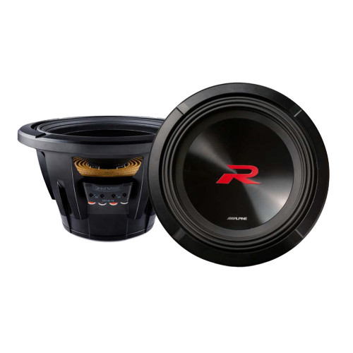 New, Open Box Alpine R-Series R2-W10D4 10 Inch Dual 4-Ohm Voice Coils Subwoofer with 750W RMS