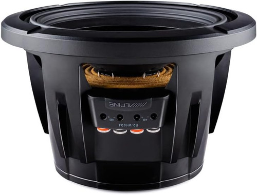 New, Open Box Alpine R-Series R2-W10D4 10 Inch Dual 4-Ohm Voice Coils Subwoofer with 750W RMS